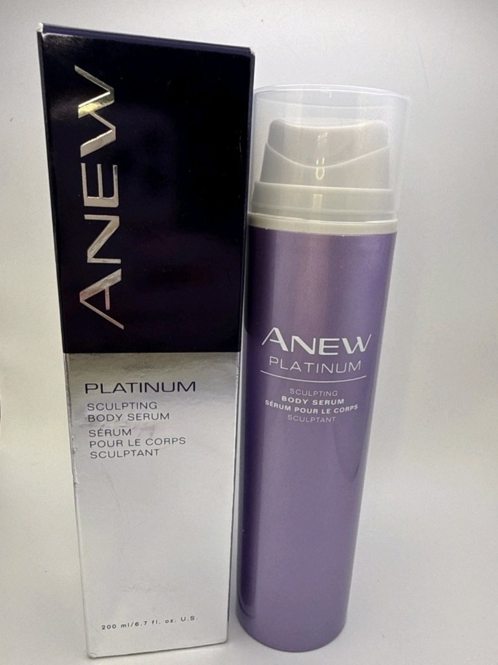 Avon Anew Platinum Sculpting Body Serum — Purple and Silver